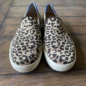 Rothy’s Camo Cat Leopard Print The Original Slip Sneaker Size 9